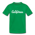 California Youth T-Shirt - Hand Lettered Youth California Tee - kelly green