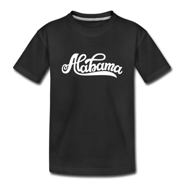 Alabama Youth T-Shirt - Hand Lettered Youth Alabama Tee - black