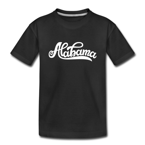 Alabama Youth T-Shirt - Hand Lettered Youth Alabama Tee - black