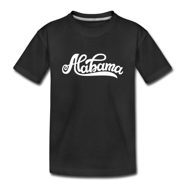 Alabama Youth T-Shirt - Hand Lettered Youth Alabama Tee - black