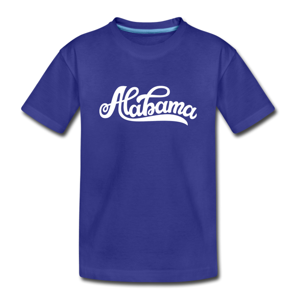 Alabama Youth T-Shirt - Hand Lettered Youth Alabama Tee - royal blue