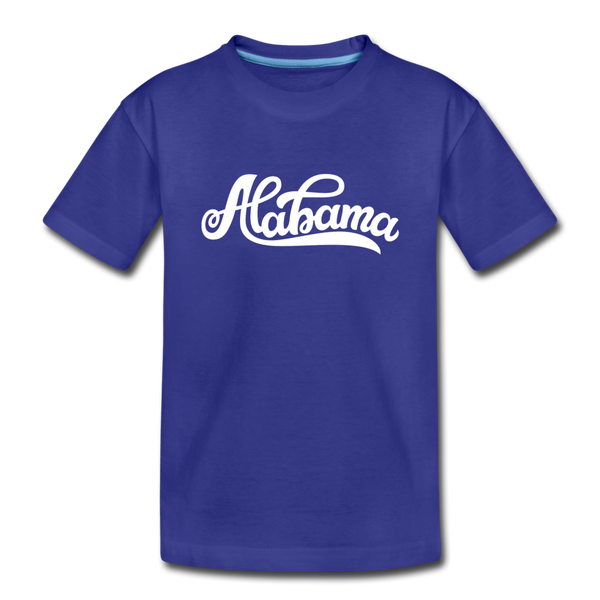Alabama Youth T-Shirt - Hand Lettered Youth Alabama Tee - royal blue