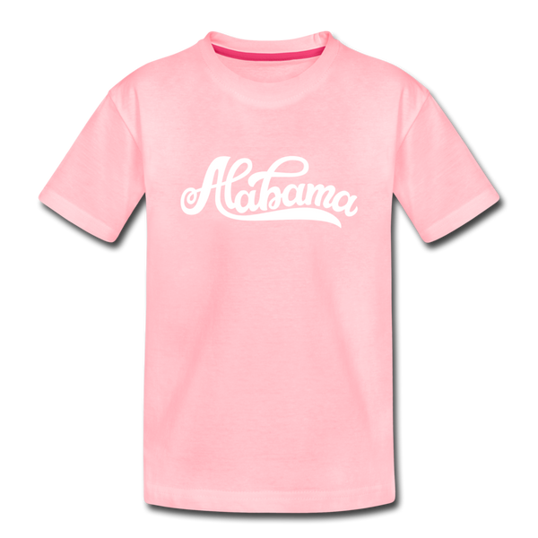 Alabama Youth T-Shirt - Hand Lettered Youth Alabama Tee - pink