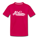 Alabama Youth T-Shirt - Hand Lettered Youth Alabama Tee - dark pink