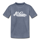 Alabama Youth T-Shirt - Hand Lettered Youth Alabama Tee - heather blue