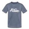 Alabama Youth T-Shirt - Hand Lettered Youth Alabama Tee - heather blue