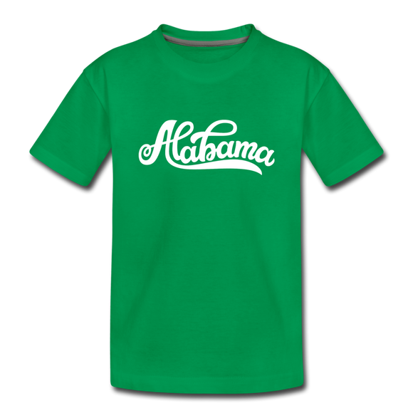 Alabama Youth T-Shirt - Hand Lettered Youth Alabama Tee - kelly green