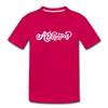 Arkansas Youth T-Shirt - Hand Lettered Youth Arkansas Tee - dark pink