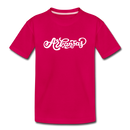 Arkansas Youth T-Shirt - Hand Lettered Youth Arkansas Tee - dark pink