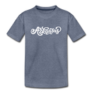Arkansas Youth T-Shirt - Hand Lettered Youth Arkansas Tee - heather blue
