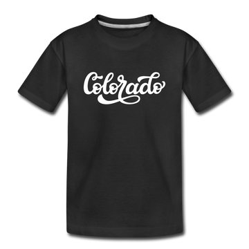 Colorado Youth T-Shirt - Hand Lettered Youth Colorado Tee - black