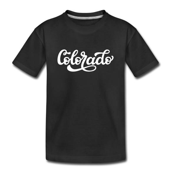 Colorado Youth T-Shirt - Hand Lettered Youth Colorado Tee - black