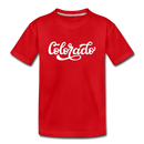 Colorado Youth T-Shirt - Hand Lettered Youth Colorado Tee - red