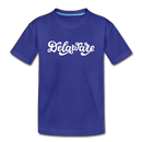 Delaware Youth T-Shirt - Hand Lettered Youth Delaware Tee - royal blue