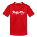 Delaware Youth T-Shirt - Hand Lettered Youth Delaware Tee - red