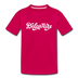 Delaware Youth T-Shirt - Hand Lettered Youth Delaware Tee - dark pink