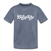 Delaware Youth T-Shirt - Hand Lettered Youth Delaware Tee - heather blue
