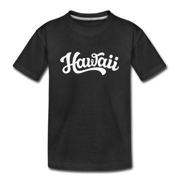 Hawaii Youth T-Shirt - Hand Lettered Youth Hawaii Tee - black