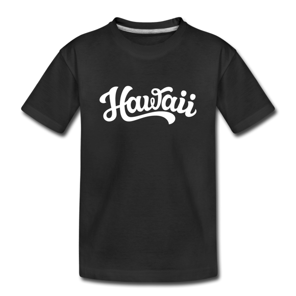 Hawaii Youth T-Shirt - Hand Lettered Youth Hawaii Tee - black