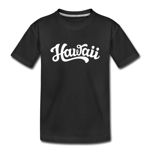 Hawaii Youth T-Shirt - Hand Lettered Youth Hawaii Tee - black
