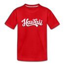 Hawaii Youth T-Shirt - Hand Lettered Youth Hawaii Tee - red