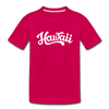 Hawaii Youth T-Shirt - Hand Lettered Youth Hawaii Tee - dark pink