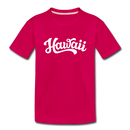 Hawaii Youth T-Shirt - Hand Lettered Youth Hawaii Tee - dark pink