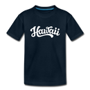 Hawaii Youth T-Shirt - Hand Lettered Youth Hawaii Tee - deep navy