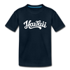 Hawaii Youth T-Shirt - Hand Lettered Youth Hawaii Tee - deep navy