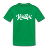 Hawaii Youth T-Shirt - Hand Lettered Youth Hawaii Tee - kelly green