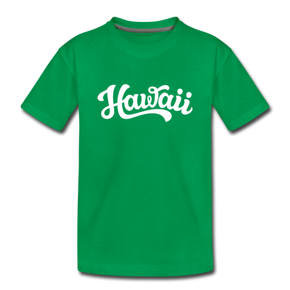 Hawaii Youth T-Shirt - Hand Lettered Youth Hawaii Tee - kelly green