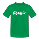 Connecticut Youth T-Shirt - Hand Lettered Youth Connecticut Tee - kelly green