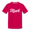 Illinois Youth T-Shirt - Hand Lettered Youth Illinois Tee - dark pink