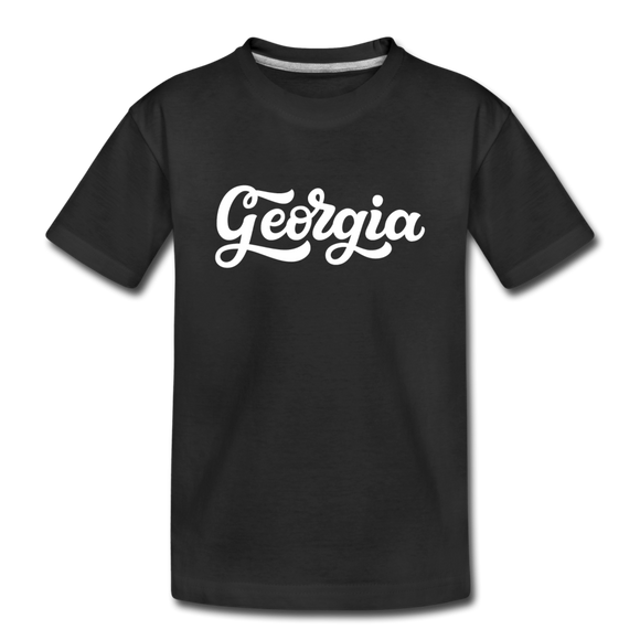 Georgia Youth T-Shirt - Hand Lettered Youth Georgia Tee - black