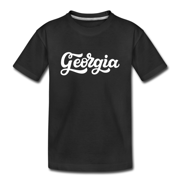 Georgia Youth T-Shirt - Hand Lettered Youth Georgia Tee - black