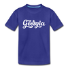 Georgia Youth T-Shirt - Hand Lettered Youth Georgia Tee - royal blue
