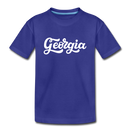 Georgia Youth T-Shirt - Hand Lettered Youth Georgia Tee - royal blue