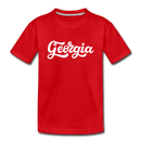 Georgia Youth T-Shirt - Hand Lettered Youth Georgia Tee - red