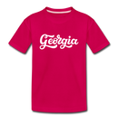 Georgia Youth T-Shirt - Hand Lettered Youth Georgia Tee - dark pink