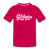 Georgia Youth T-Shirt - Hand Lettered Youth Georgia Tee - dark pink