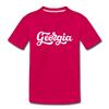 Georgia Youth T-Shirt - Hand Lettered Youth Georgia Tee - dark pink