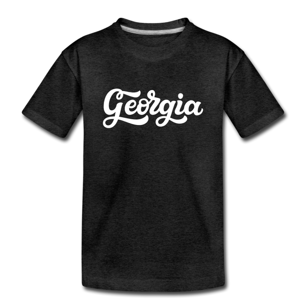 Georgia Youth T-Shirt - Hand Lettered Youth Georgia Tee - charcoal gray