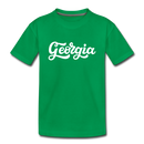 Georgia Youth T-Shirt - Hand Lettered Youth Georgia Tee - kelly green