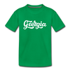 Georgia Youth T-Shirt - Hand Lettered Youth Georgia Tee - kelly green