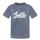 Iowa Youth T-Shirt - Hand Lettered Youth Iowa Tee - heather blue