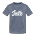 Iowa Youth T-Shirt - Hand Lettered Youth Iowa Tee - heather blue