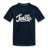 Iowa Youth T-Shirt - Hand Lettered Youth Iowa Tee - deep navy