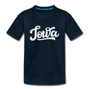 Iowa Youth T-Shirt - Hand Lettered Youth Iowa Tee - deep navy