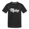 Maine Youth T-Shirt - Hand Lettered Youth Maine Tee - black