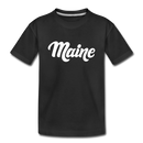 Maine Youth T-Shirt - Hand Lettered Youth Maine Tee - black